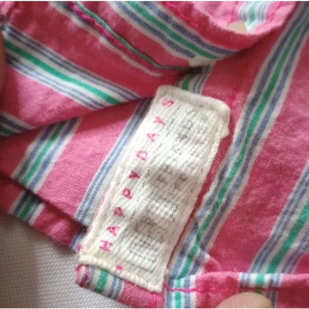 Carters Pink Striped Button Down Top sz 2T Toddler Girl